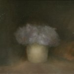 Bouquet Bleu. Huile sur toile marouflée de Dominique Trémois Chazot.